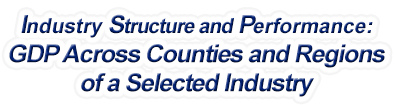 Virginia - Gross Domestic Product Across Counties and Regions of a Selected Industry