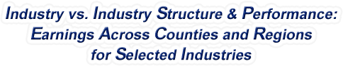 Virginia - Industry vs. Industry Structure & Performance: Earnings Across Counties and Regions for Selected Industries